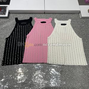 Décoration de perle Veaux Femmes Tanks tricotés Top designer Couleur de couleur Souffle Summer Souhtable Tank