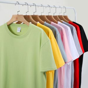 Capacitación de algodón para hombres Color sólido para mujer Camiseta de verano de alta calidad azul azul marino azul blanco blanco amarillo naranja rojo color sólido