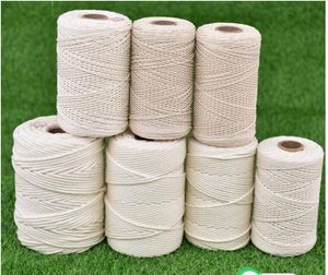 Corde en coton Corde en coton Ficelle en macramé Corde de jardin pour travaux manuels, emballage cadeau Ficelle Tenture murale Fabrication artisanale, bricolage, projets décoratifs Épaisseur (1 mm à 10 mm)