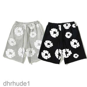 Pantalones cortos de sudor con corona de algodón para hombre, pantalón corto informal para correr, color gris, flor barata, Zal7 T5YK 15FT