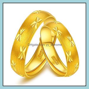 Anillos De Pareja Moda Y Exquisita Pareja Anillo Chapado En Oro Par Flores De Coche Estrelladas Para Los Amantes Anillos De Canción De Amor Brillantes Drop De Yydhhome Dhthm