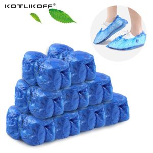 Cubiertas 100 Uds cubiertas desechables para polvo de zapatos bolsa de plástico impermeable cubierta de zapatos organizador día lluvioso limpieza al aire libre cubiertas de zapatos bolsas