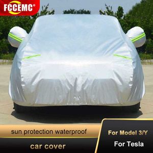 Couvre 3 Model Y Sunscreen Rain Waterproof UV Protection For Tesla Special Car Cover All WeatherHKD230628