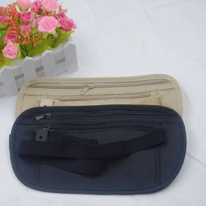 Couvre des packs de taille de voyage invisibles Pouche de taille pour passeport Sac à courroie cachée porte-toits de sécurité sac de taille sac de ceinture de ceinture sac de course