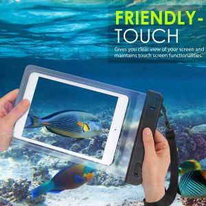 MoKo Étui étanche universel pour tablette avec pochette sèche pour iPad Mini 2019/4/3/2 Samsung Tab 5/4/3 Galaxy Note 8 Tab S2/Tab E/Tab A
