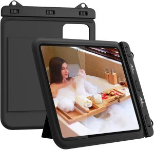 Fundas MoKo funda impermeable para tableta de 12 pulgadas para iPad Pro 11, Galaxy Tab S6/S7, bolsa con soporte para cocina y baño, bolsa seca para tableta