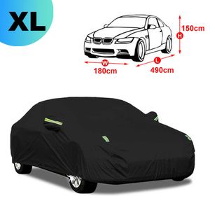 Couvre Universal 190T Full Car Waterproof Snow Cover Sun Shade Anti UV Dustproof Auto Extérieur Styling MLXLXXL Pour SedaHKD230628