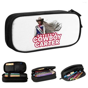 Cowboy Carter Beyonce Music Show Tour crayon Case Box Box Box Sacs Étudiant Big Capacine Étudiants École Cosmetic Crayercases