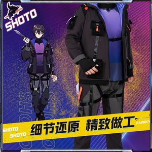 Anime Cowowo!Vtuber Shoto Game Suit Handsome Uniform Cosplay Costume Halloween Party Activity Role Play Play Men S-2xl