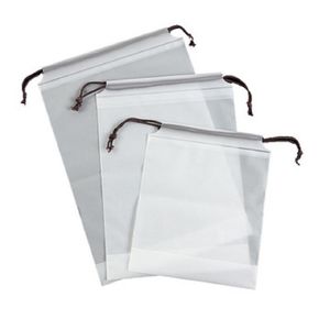 Bolsas con cordón de plástico esmerilado CPE, paquete de bolsillos, bolsa de almacenamiento, organizador para toallas, ropa interior, calcetines