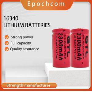 Batterie au lithium rechargeable cr123 gtl 16340 2300mah 3 7v, pour lampe de poche, stylo laser