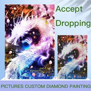Craft Laojieyuan Nouvelle arrivée personnalisée Image DIY Crystal Full Drill Square 5d Diamond Painting Cross Stitch Kit Mosaic Round Rouge