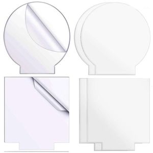 Outils d'artisanat Feuille acrylique de 2 mm en plexiglas moulé transparent avec protection double face pour les panneaux de base à lumière LED, affichage de bricolage 6 pièces 3259