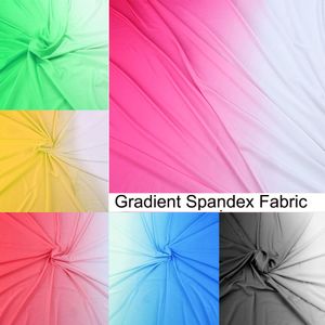 Outils d'artisanat Tricot Spandex Tissu Gradient ombre couleur pour Robe de Danse Élastique Stretch Latin Vêtements Matériel Lycra par Yard 230804
