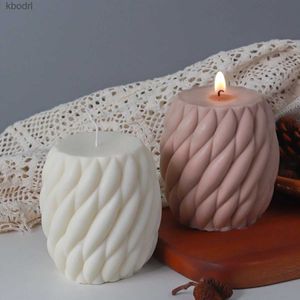 Craft Tools Screw Ball Shape Candle Silicone Mold Rotating Stripe Scented Soap Mould DIY Wave Twists Geometry Resin Cement Molds Home Decor YQ240115