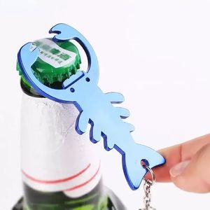 Ouvre-bière en aluminium Crawfish avec porte-clés pour inventaire de cuisine, de bar ou de restaurant 6 couleurs