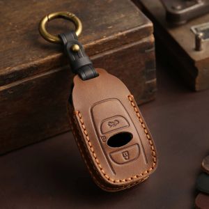 Etui clés de voiture en cuir Crazy Horse pour Subaru Forester Outback XV Legacy