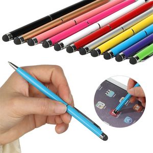 Creative 0.7mm Multicolore Double Usage Stylet Tactile Capacitif Stylo Téléphone Mobile Universel pour iPhone Pad