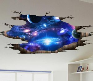 Créative Univers 3D Galaxy Wall Stickers pour le toit de plafond Selfadhesive Mural Decoration Personal Sticker Floor Floor175720