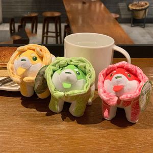 Cartoon creativo Cabbage Dog Vegetable Elf Plush Toy Doll Keychain Grab Machine Machine Colgante