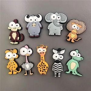 Aimants de réfrigérateur en PVC de dessin animé créatif Zoo animaux jouets magnétiques enfant en bas âge Souvenir aimants de réfrigérateur aimants de réfrigérateur pour bébés enfant 240228