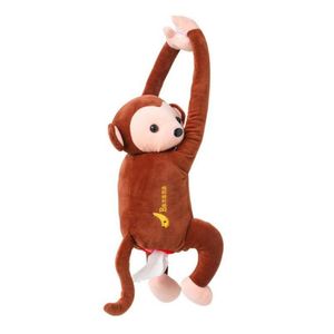 Caja de pañuelos de dibujos animados creativos Papeles de mono Servilletas Coche Servilleta de animales Soporte de papel