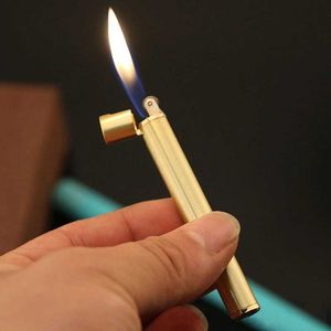 Meule créative flamme nue Mini taille de Cigarette compacte pas de briquet à gaz accessoires pour fumer mignon peut mettre un étui