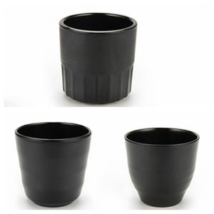 Tasse à eau en plastique givré noir mélamine créative tasses à café de thé d'hôtel de style japonais et coréen faciles à nettoyer LK235