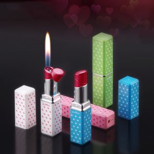 Mini briquet créatif gaz Butane rechargeable rouge à lèvres forme briquets pour femmes beau cadeau drôle briquet