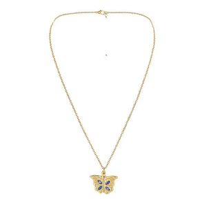 Collier papillon en cristal ouvrable créatif, pendentif en forme de cœur, je t'aime, à la mode, couleur or argent, bijoux cadeau pour femmes