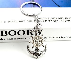 Porte-clés ancre de bateau Pirate créatif pour hommes et femmes, joli pendentif de sac exquis, beau cadeau de fête, porte-clés de voiture