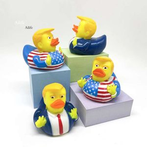 Creative PVC Trump Ducks Favor Bath Floating Water Toy Party Supplies Funny Toys Gift 0416 0417 0425