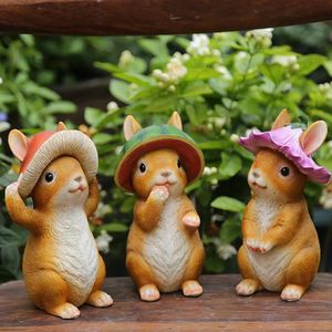 Creative Resin Squirrel Garden Decoration Access Outdoor Accessories Animal Ornements Animals Fairy Garden Miniatures 240411