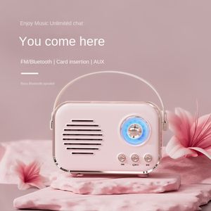 Haut-parleur Bluetooth Radio rétro créatif, cadeau Portable, téléphone Portable, caisson de basses nostalgique, USB, Mini Audio américain par kimistore