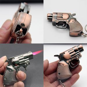 Creative Revolver Briquet Métal Revolver Type Pistolet Gonflable Coupe-Vent Briquet Meubles Ornements Personnalisé 357 Pistolet Briquet