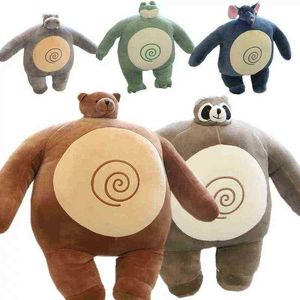 Creative Tiny Head Teddy Bear Jouets En Peluche Petite Tête Gros Muscle Corps Raton Laveur Grenouille Éléphant Petit Ami Câlin Coussin Canapé Coussin J220729