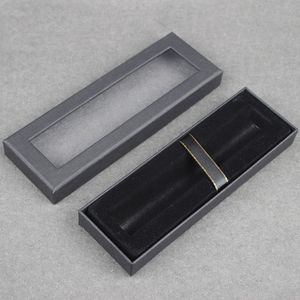 Caja de bolígrafo Neutral con cubierta mundial de regalo, embalaje de exhibición de papel de ventana de Pvc transparente creativo, impresión, A354