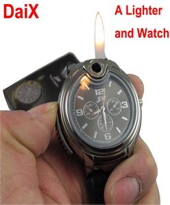 Creative Watch Light Light Rechargeable Metal Butane Gas Cigare Cigarette Match Fire Starter Tool Tool Kit Camping Outdoor Striker Li5385763