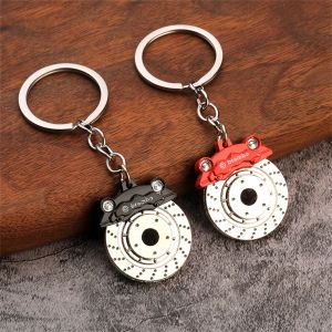 Creative Wheel Rim Keychain Metal Racing Frein Disc Courteille de cartouche Moto-clé Chaîne de la chaîne de boucle