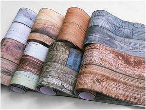 Papel tapiz creativo de pasta de madera, papel tapiz retro para sala de estar, dormitorio, cocina, calcomanía de pared, pastas de grano de suelo de imitación