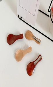 Cuchara de madera creativa tocado con horquillas nicho coreano flequillo lateral Clips temperamento Clip para el cabello mujeres accesorios para el cabello simples 8950660