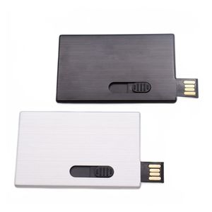 Carte de crédit USB Une interface 1 à 128 Go en argent Black Stick USB Drive