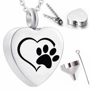 Cremation Jewelry Series Colgante Collar Pet Ashes URN Tarro de recuerdo Para conmemorar gatos, perros y aves Mascotas