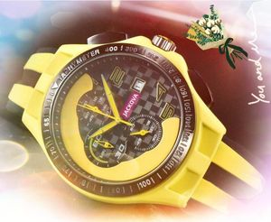 Crime Premium Montre-bracelet entièrement fonctionnelle pour homme, mouvement à quartz de 42 mm, horloge, jaune, rouge, bleu, blanc, bracelet en caoutchouc, célèbre montre-bracelet de sport de course, voiture, cadeaux