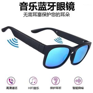 Transfrontalier 2021 Smart Bluetooth 5.0 lunettes directionnelles ouvertes lunettes de soleil polarisées lunettes de soleil à dents bleues pour hommes en gros