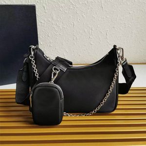 Umhängetasche für Damenhandtaschen, Geldbörsen, Nylon-Hobo-3-in-1-Tasche. Verkauft ohne Box