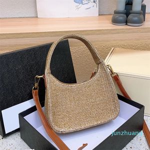 Bolsos de diseñador crossbody Mujeres Bolso de hombro tejido de verano Bolso de mujer Lujos Moda Color sólido Patrón clásico Bolsos de monedero