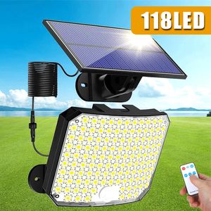 Crossborder 118led Solar Light Outdoor Corps Seting Remote Control Split Automatic Charging Imperproof Long Life Garden 240411