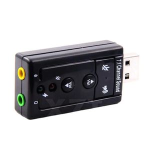 Crossovers Adaptador de tarjeta de sonido de AUDIO USB externo VIRTUAL 7,1 canales USB 2,0 micrófono altavoz Audio auriculares micrófono convertidor Jack de 3,5mm