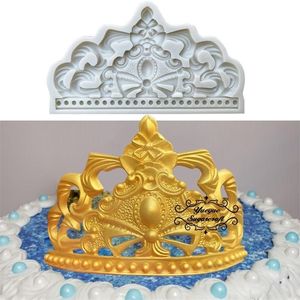 Crown Silicone mold fondant mold cake decorating tools chocolate gumpaste mold T200703